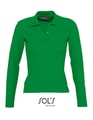 Dames Polo Lange Mouw Podium Sols 11317 kelly Green
